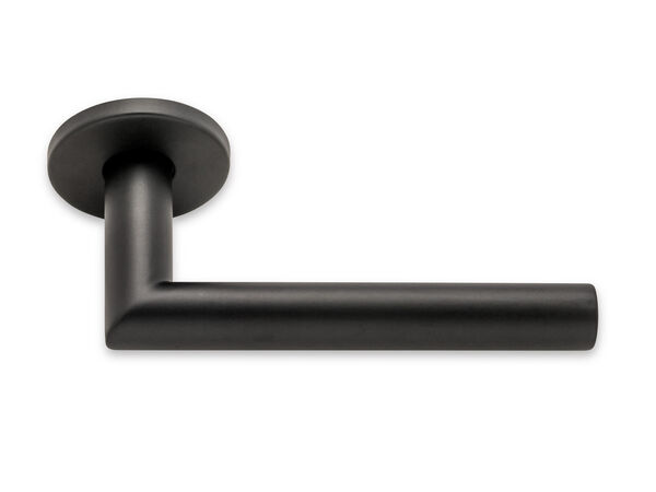 BASICS LB2-19 door handle right pointing to rosette EN1906 black (half pair) kopen in Alkmaar bij Postma en Postma