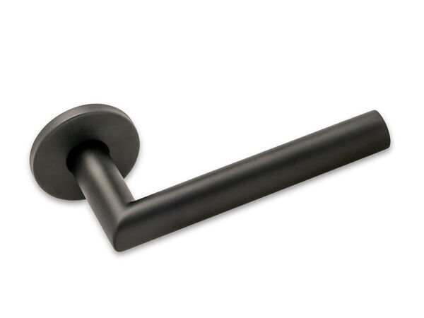 BASICS LB2-19 door handle right pointing to rosette EN1906 black (half pair) kopen in Alkmaar bij Postma en Postma