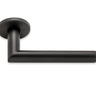 BASICS LB2-19 door handle pair on rose EN1906 black
