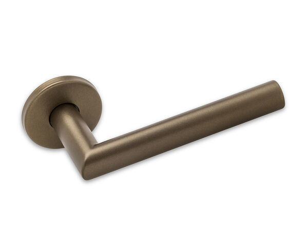 BASICS LB2-19 door handle right pointing to rosette EN1906 bronze (half pair) kopen in Alkmaar bij Postma en Postma