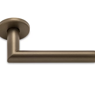 BASICS LB2-19 door handle pair on rosette EN1906 bronze
