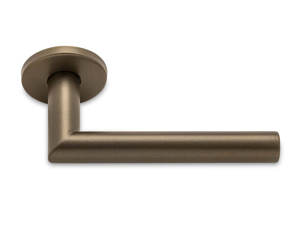 BASICS LB2-19 door handle right pointing to rosette EN1906 bronze (half pair) kopen in Alkmaar bij Postma en Postma
