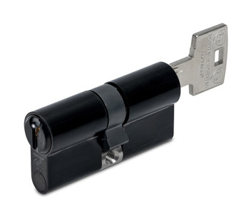 Black Profile cylinder EA SKG 2 stars